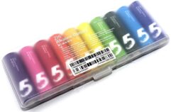 Батарейки алкалиновые Xiaomi ZI5-AA Rainbow Colors (упаковка 10 штук)
