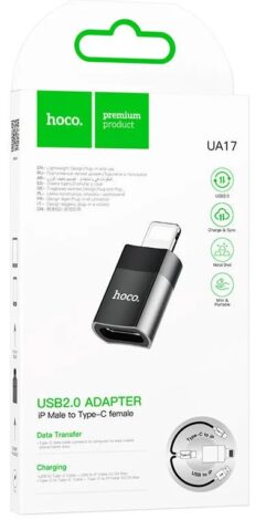Переходник Hoco UA17 OTG type-c - iOS Lightning