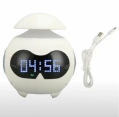 Часы-будильник с ночником и Bluetooth колонкой Emotion Clock JN106 (без батареи)