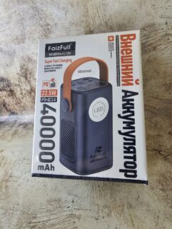 Внешний аккумулятор Power Bank FaizFull FL120 (40000 mAh) PD22,5W (QC3.0 2xUSB) , Фонарик