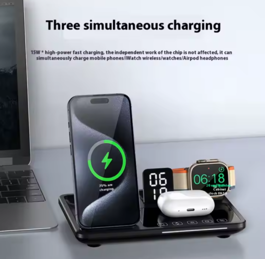 Зарядное беспроводное устройство 4 in 1 ISA R11S