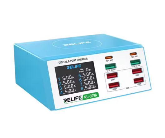 Многофункциональное зарядное устройство RELIFE RL-309A (8 портов)