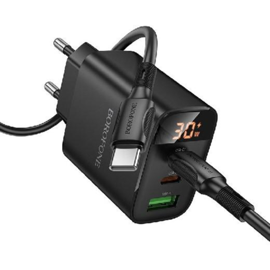 Зарядное устройство Borofone BA98A, type-c/type-c, PD30W, дисплей