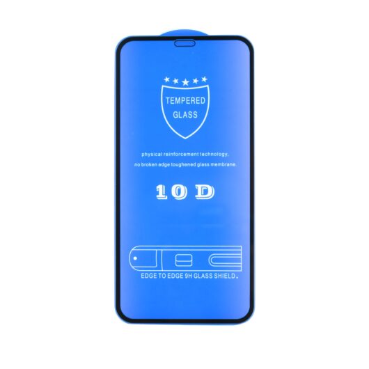 Защитное стекло 10D для iPhone 12 mini черное
