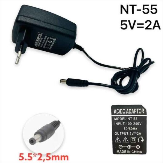 Сетевой адаптер NT-55 (5V/2A, штекер 5.5*2.5)