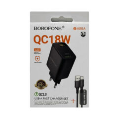 Зарядное устройство Borofone BA95A + type-c, USB, Q3.0 18W, дисплей
