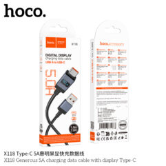 HOCO кабель X118 Type-C с дисплеем