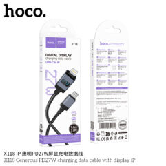 HOCO кабель X118 ios - Type-C с дисплеем PD